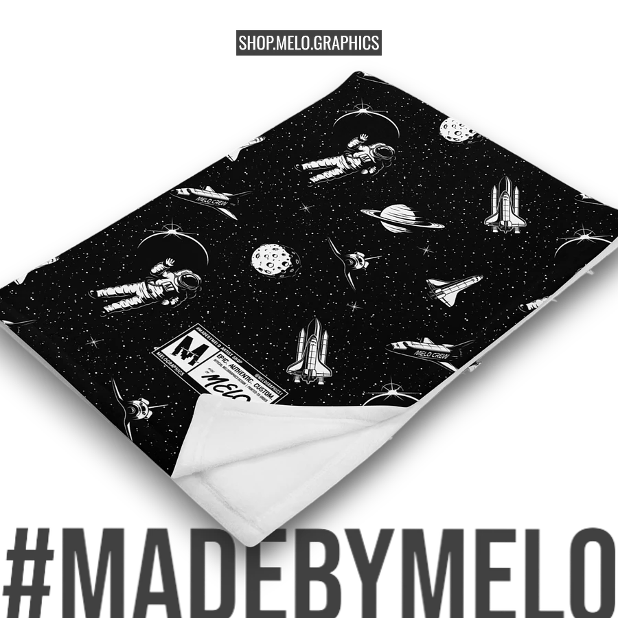 Spaced Out B&W - Blanket | #MadeByMELO product image (7)