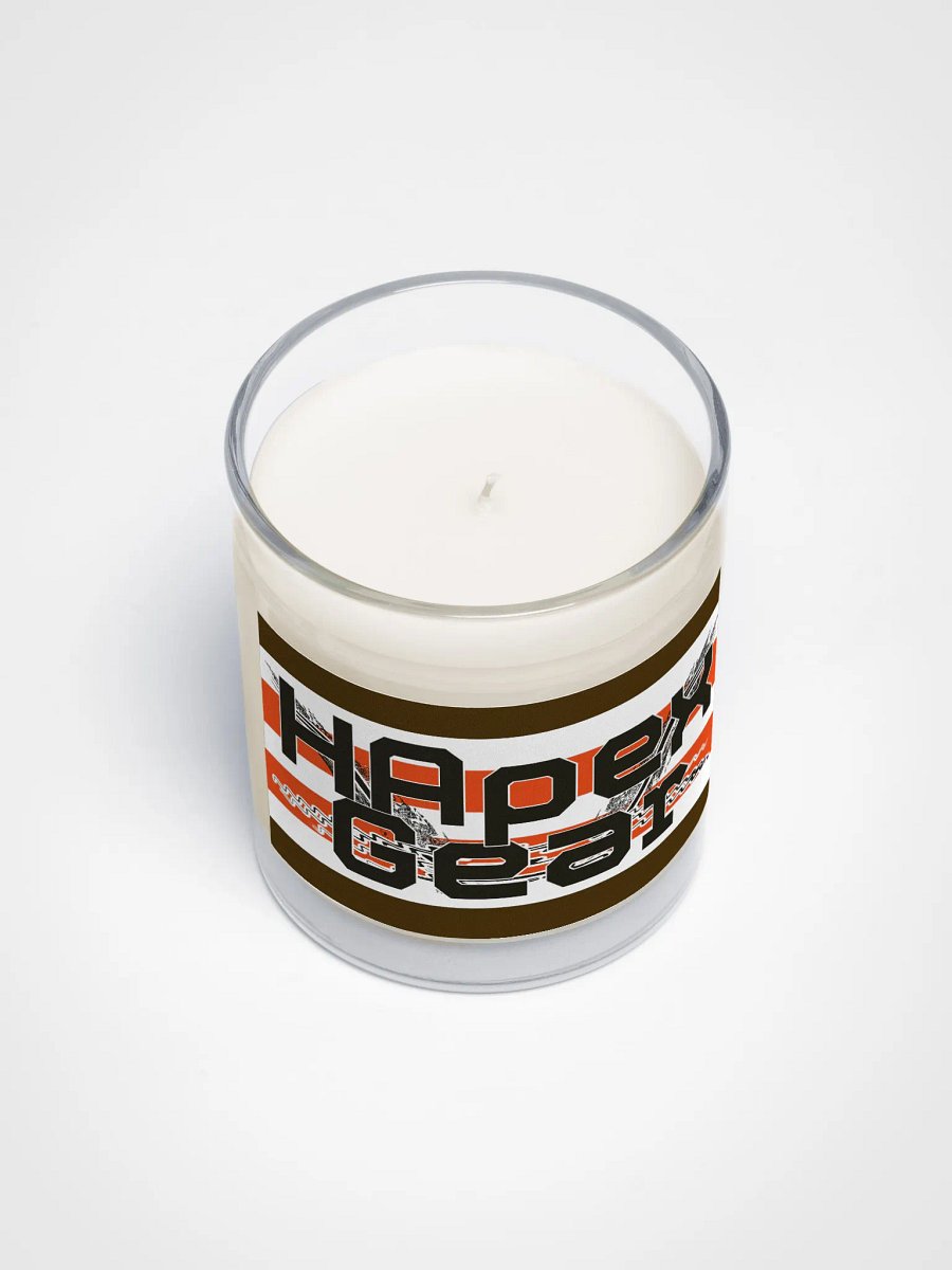 Black HApex Gear Black Logo - Soy Wax Candle In A Clear Glass Jar product image (3)