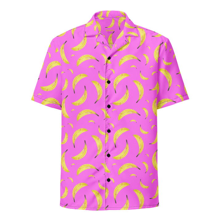 Bananapalooza pattern pink Hawaiian shirt product image (2)