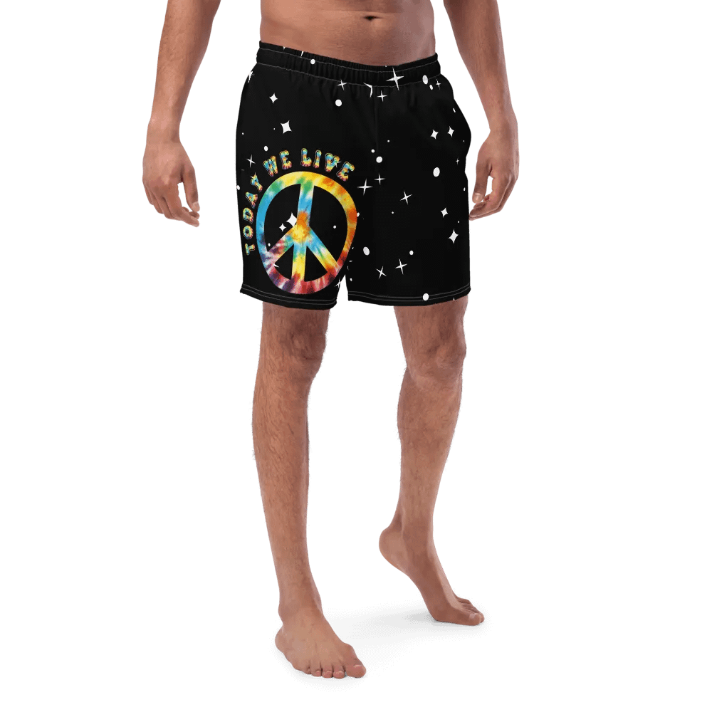Peace and Love among the stars swim trunks product image (3)