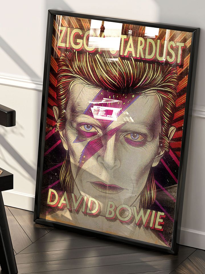 David Bowie Ziggy Stardust Poster – 70s Glam Rock Wall Art – Vintage Music Print for Retro Home Decor product image (1)