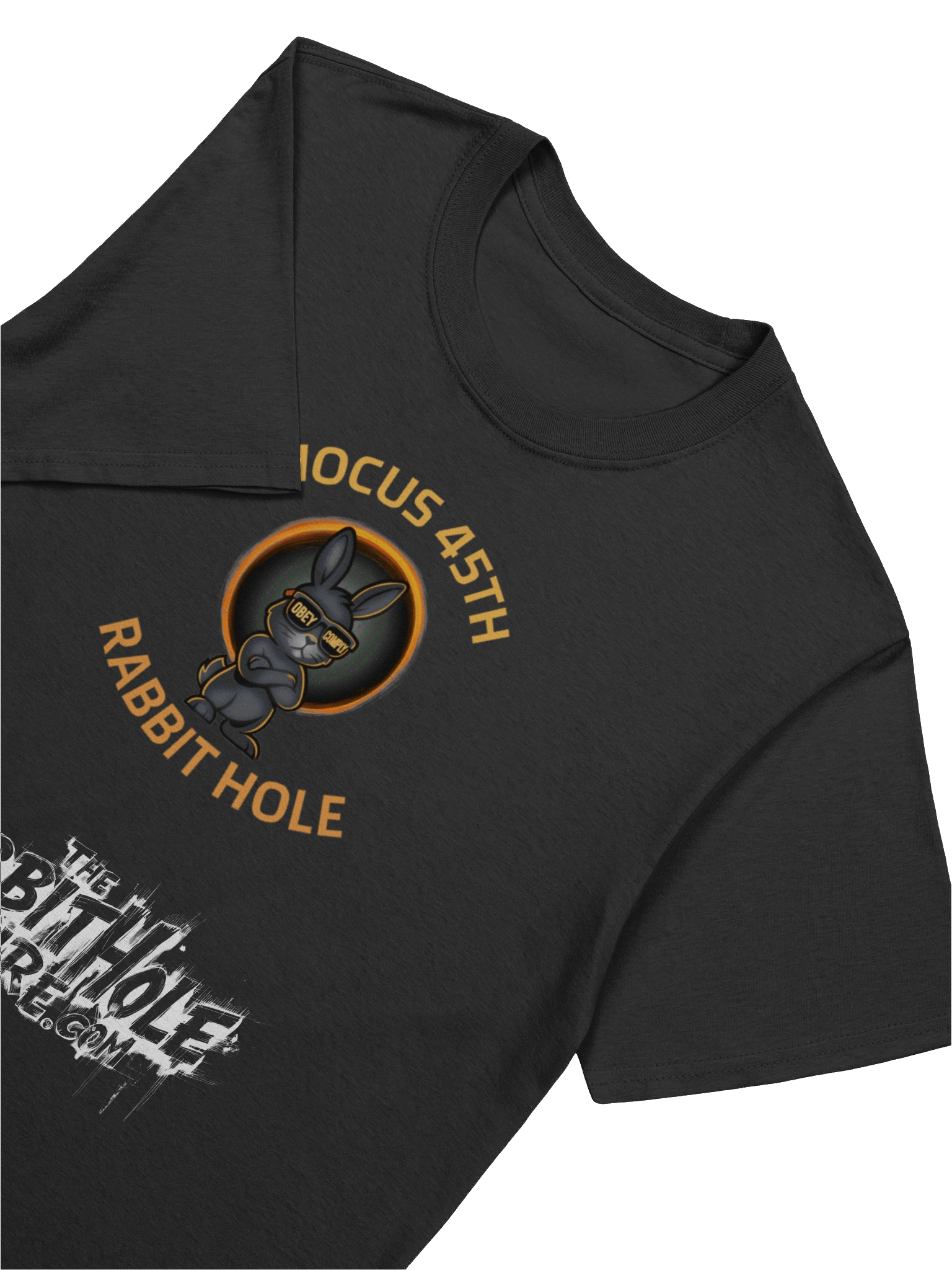 Hocus 45th Rabbit Hole (Black T-Shirt) product image (7)