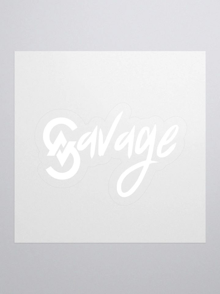 Savage Logo Sticker (White) product image (1)