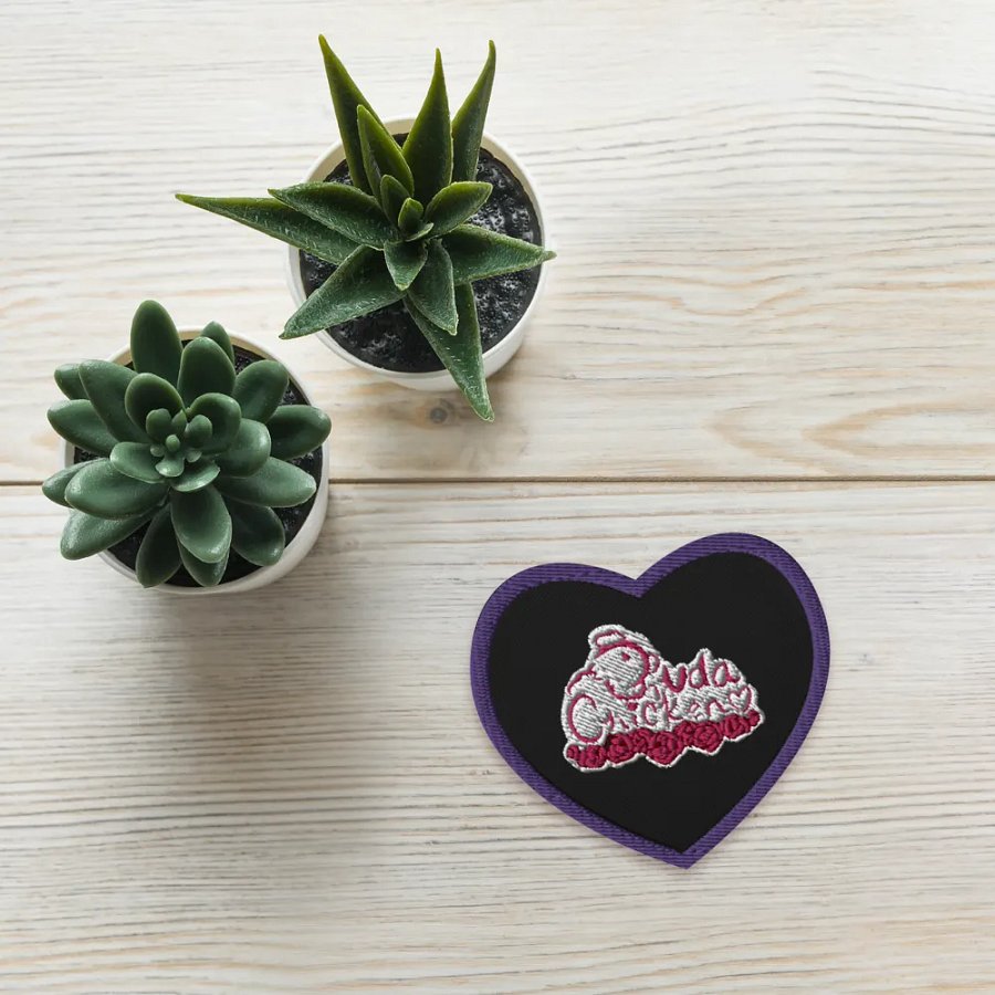 Quirky Chicken Love Embroidered Patch product image (5)