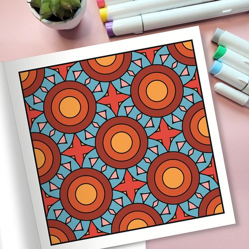 🎨✨ Relax & Color – Mesmerizing Patterns Await! 🖌

Get lost in the rhythm of color with this bold & easy pattern! 🔴🔷 The Relax...