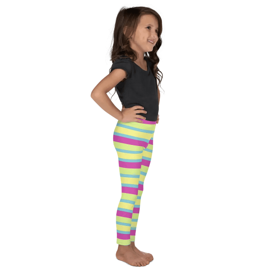 Colorful Spring Leggings for Girls with Stripes product image (5)