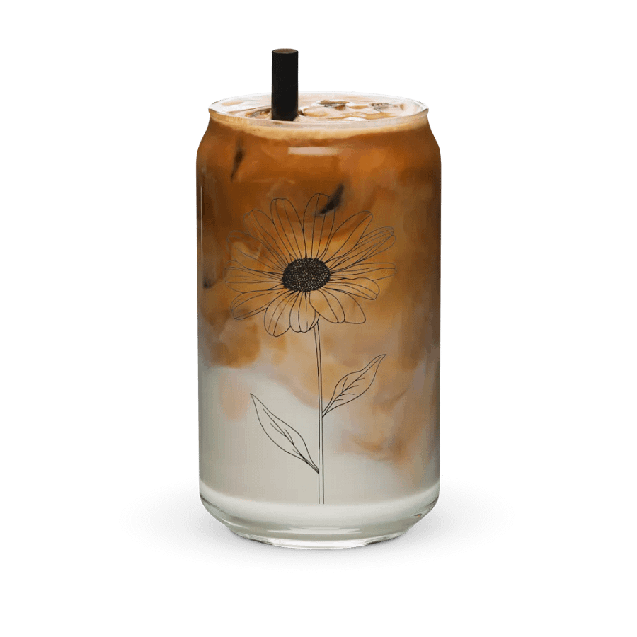Daisy Sip in Style: Can-Shaped Glass product image (6)