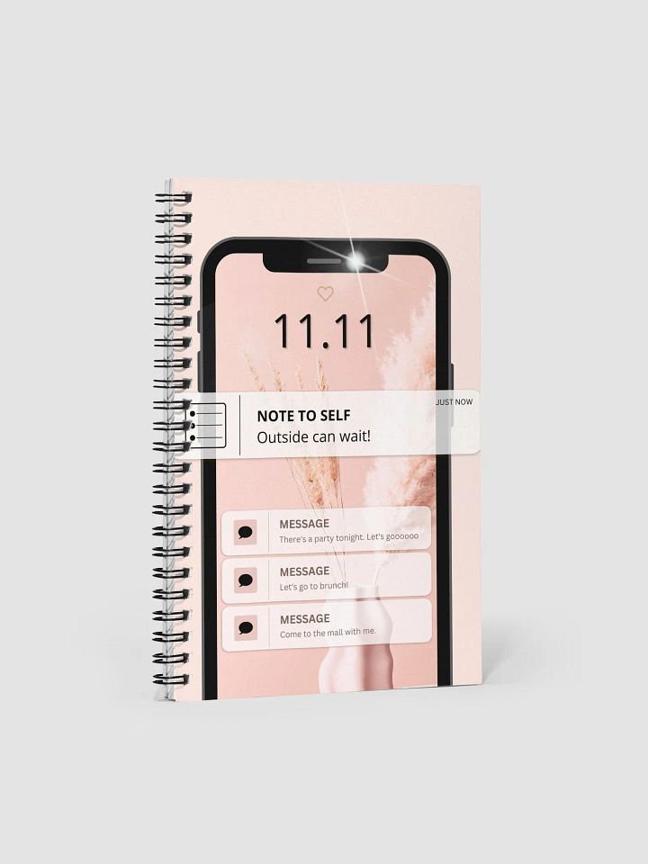 Outside Can Wait Spiral Notebook - Blush product image (1)