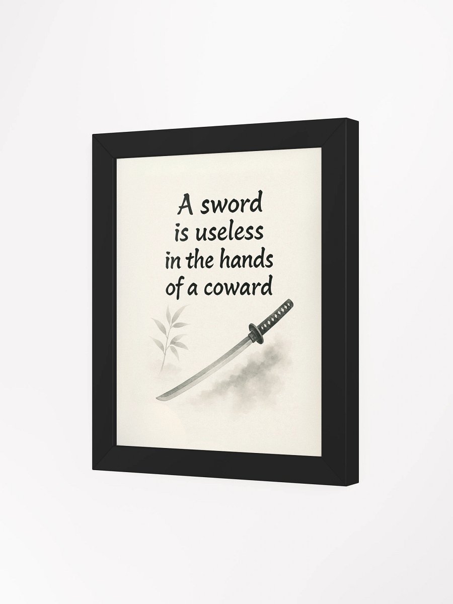 Samurai Courage Quote Wall Art – Nichiren Buddhism Framed Print for Inner Strength product image (46)