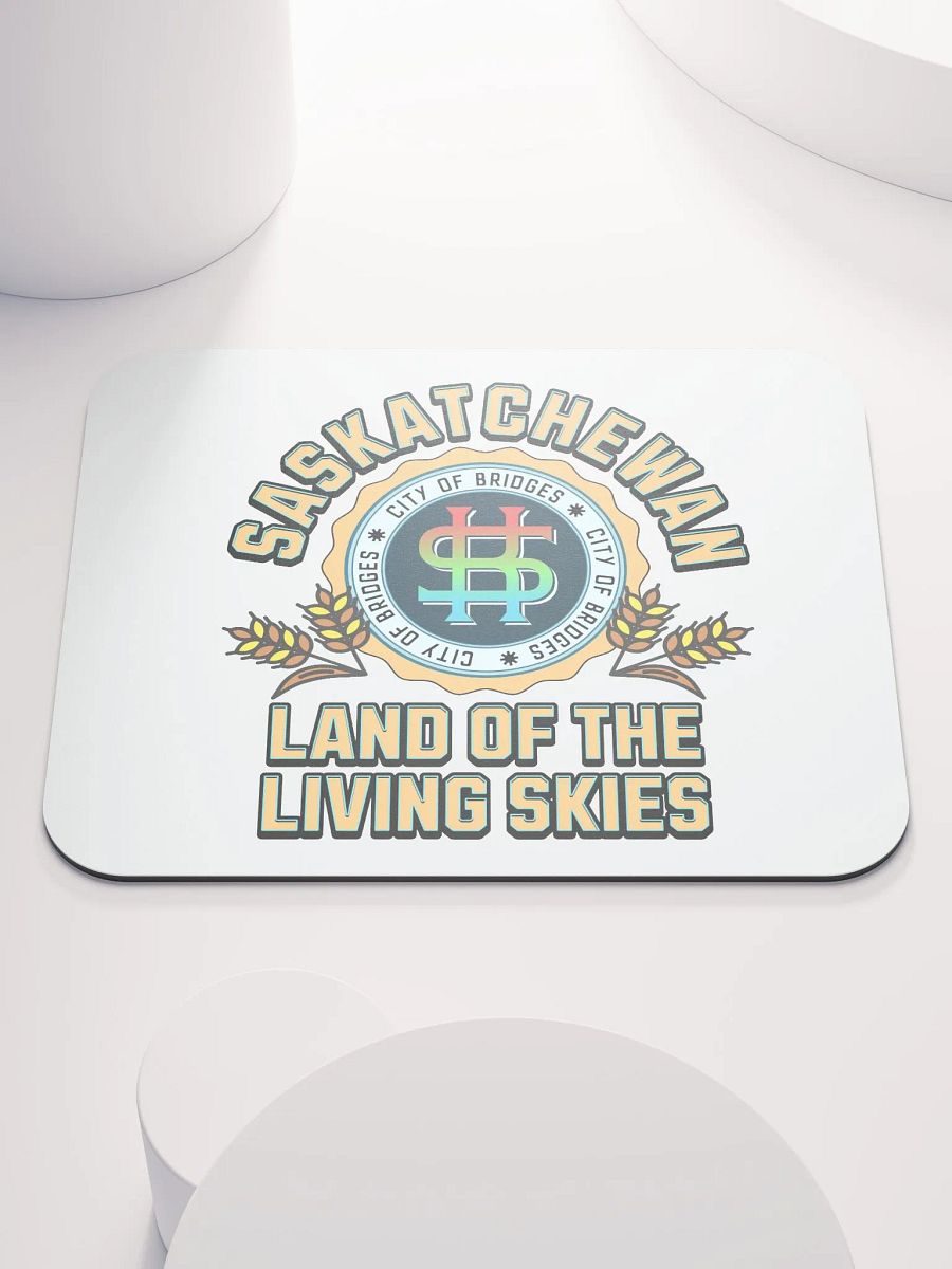 Saskatchewan Land Of The Living Skies Emblem Mouse Pad product image (2)