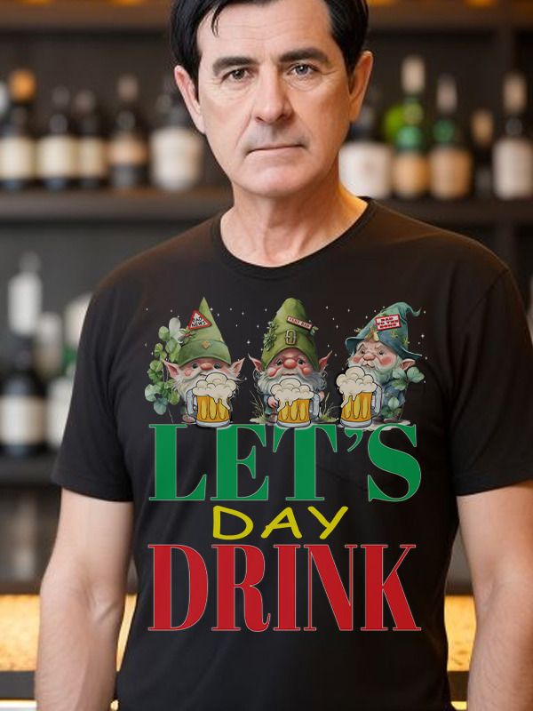 Let's Day Drink Leprechauns Funny Patty's St Patrick's Day T-Shirt product image (1)