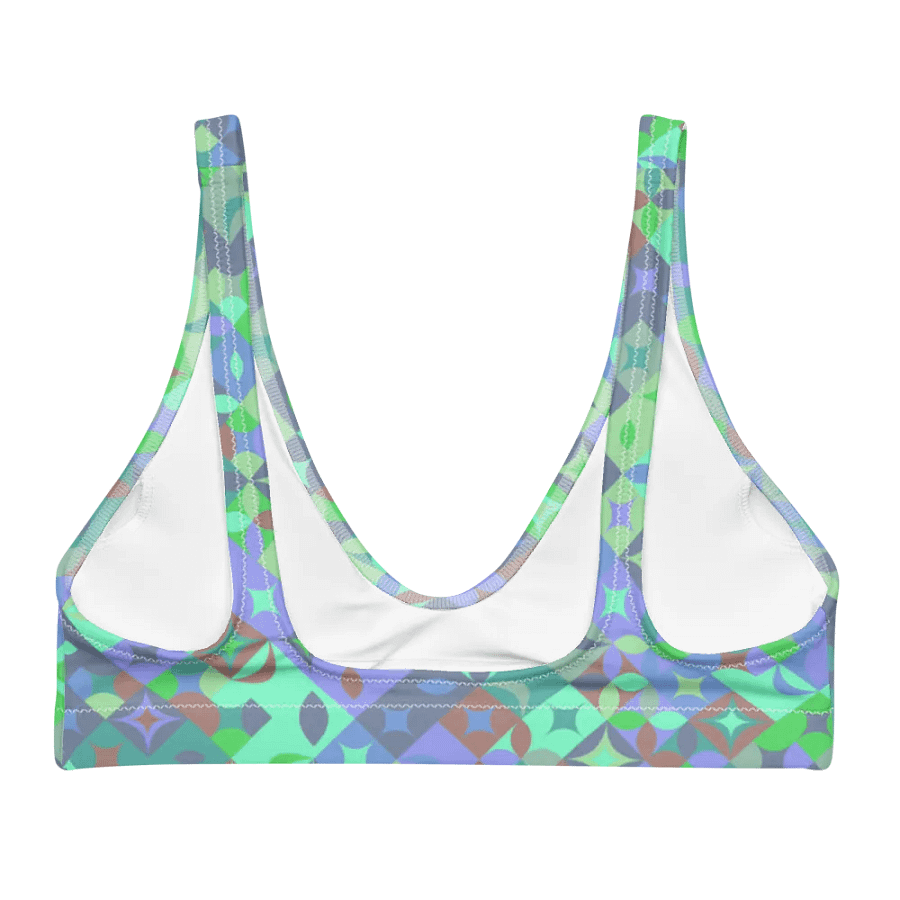 Colorful Vector Patterns Design Padded Bikini Top - v11 product image (1)