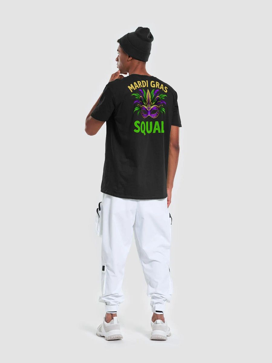 Mardi Gras Squad Feathered Mask Tee product image (6)