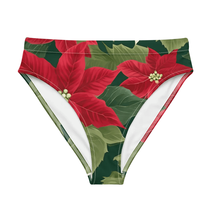 Festive Flora Recycled High-Waisted Bikini Bottom product image (1)