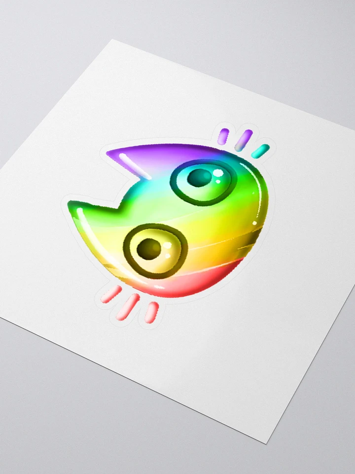 Rainbow Cat Face Sticker product image (1)