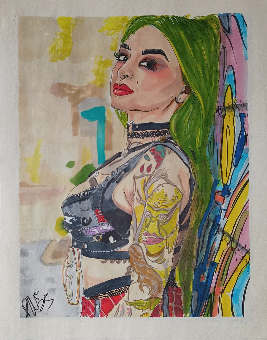 Original Sketch Art: Street Shotzi product image (1)