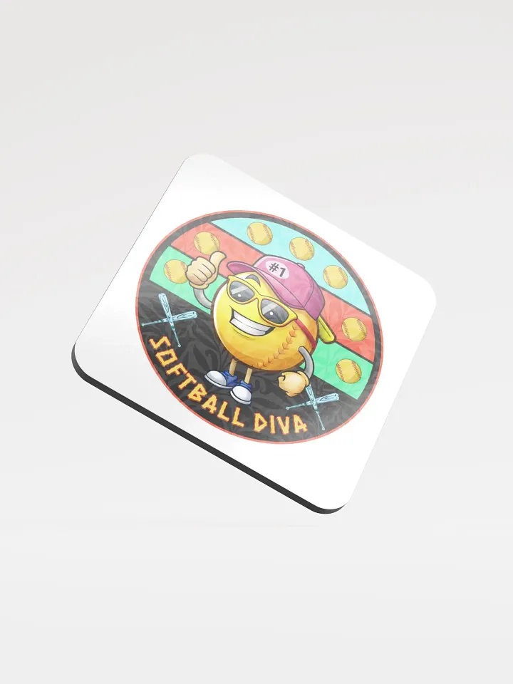 Softball Diva Thumbs Up Cork Coaster product image (1)