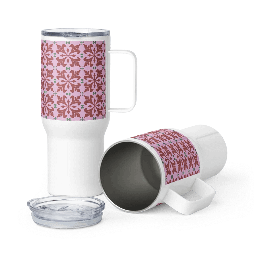 Pink Floral 25 oz Travel Mug product image (2)