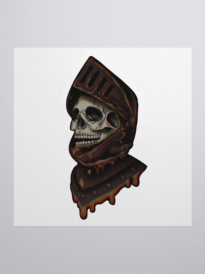 "Gothic Knight Skull" Sticker product image (2)