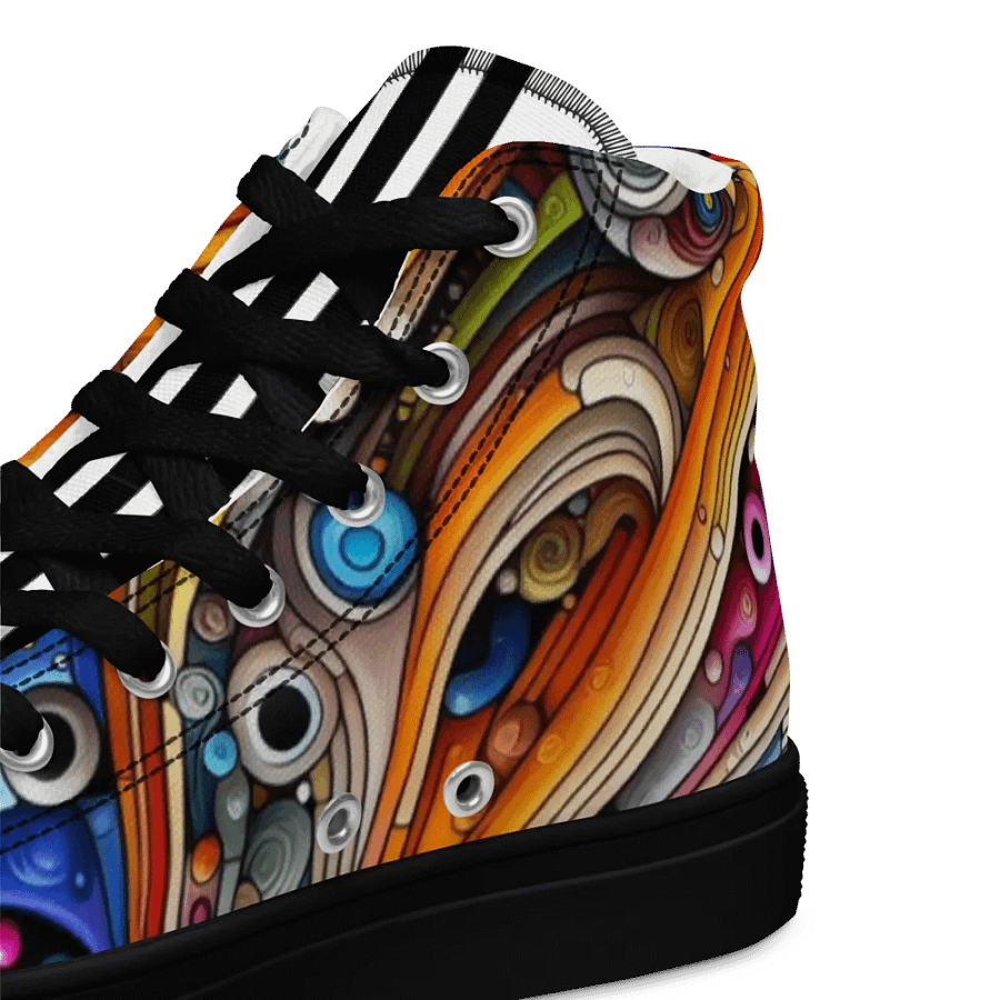 Women's High Top Canvas Shoes -colourful vibrant and trendy design product image (10)