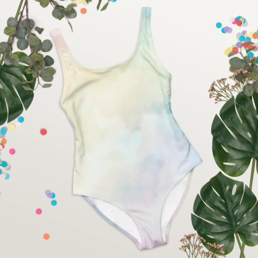Blur Cloud Rainbow Design one piece Swimsuit - V1 product image (8)