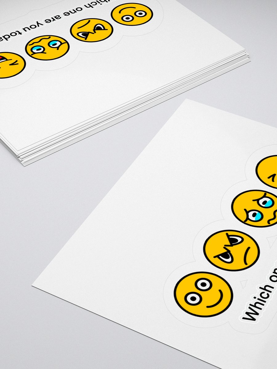 Emoji Mood Kiss Cut Stickers product image (12)