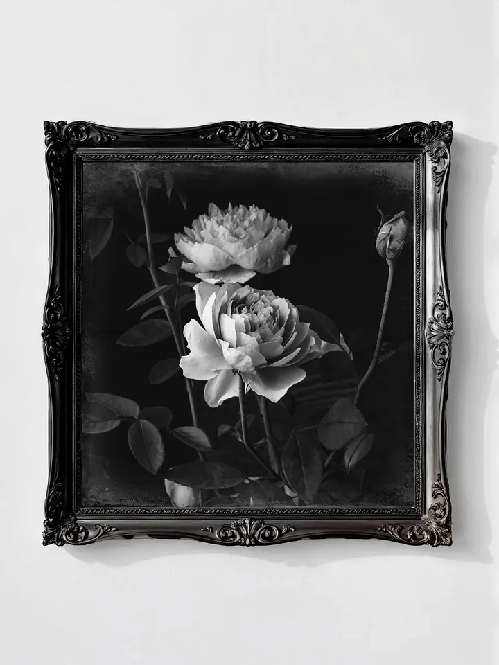 Victorian Rose II, Vintage Black & White Square (Printable) product image (1)