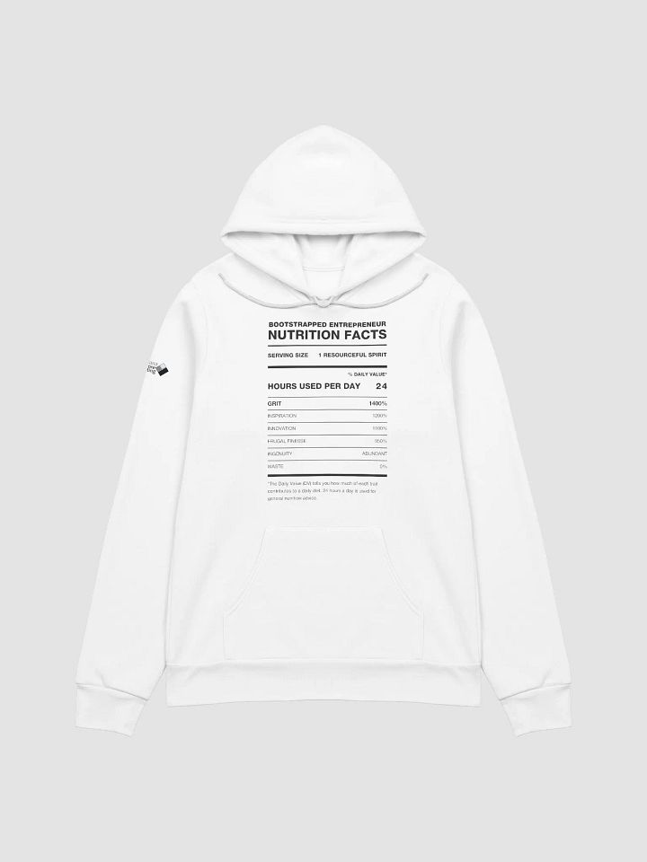 BOOTSTRAPPED ENTREPRENEUR Nutrition Facts Comfort Hoodie product image (2)