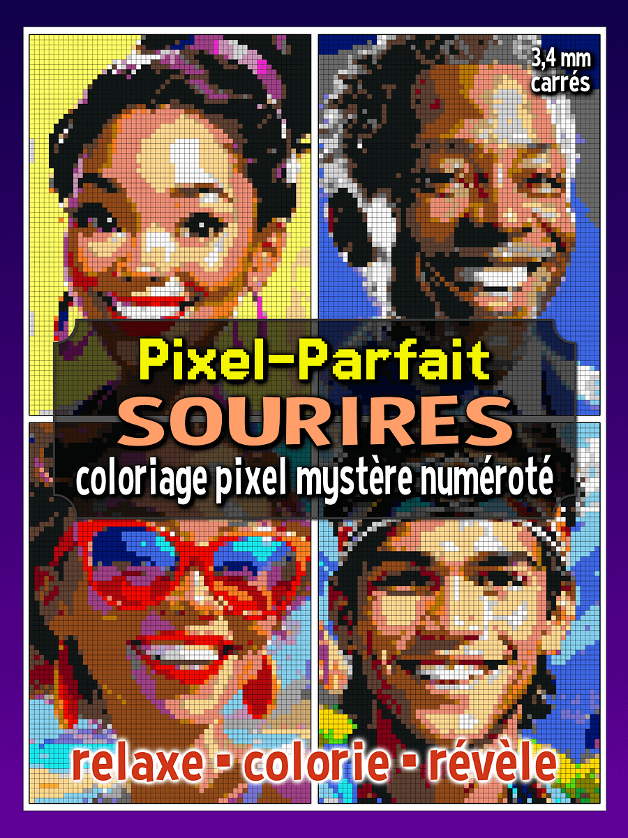 Pixel-Parfait: Sourires - Coloriage pixel mystère numéroté | Livre à imprimer product image (1)