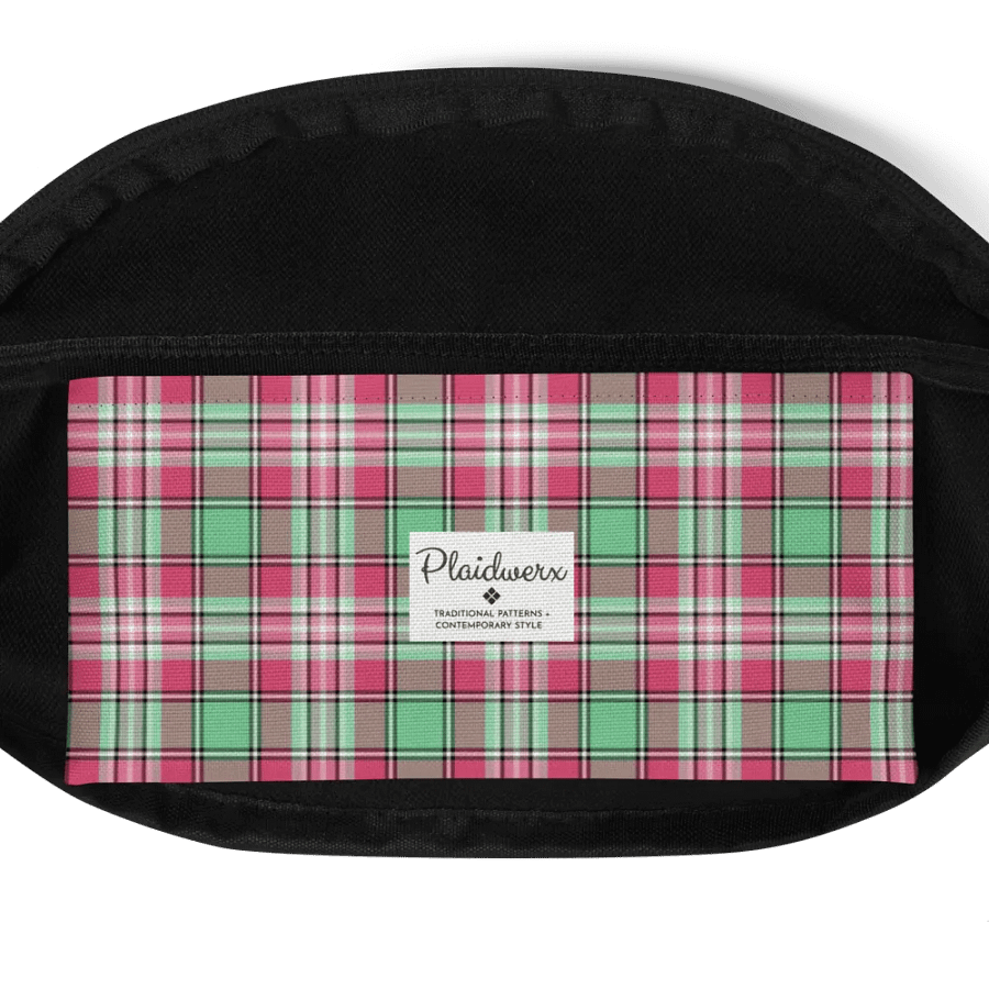 Mint Green and Pink Plaid Fanny Pack product image (6)