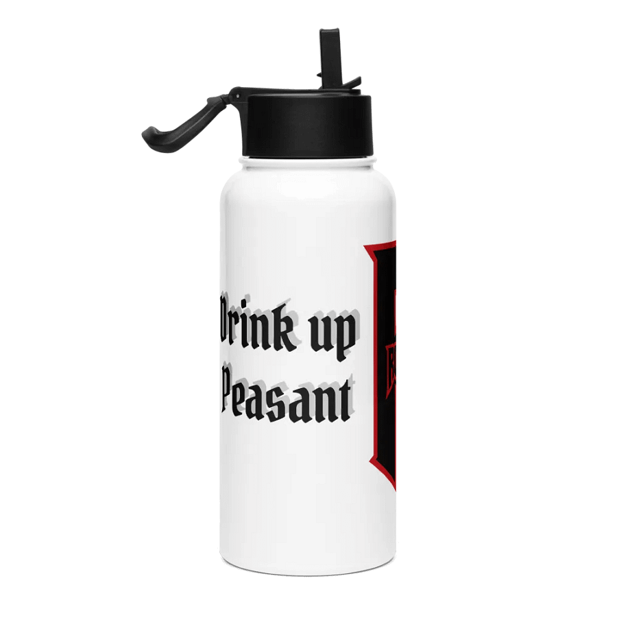 Rock King 32oz Stainless Steel Water Bottle – “Drink Up, Peasant” product image (4)
