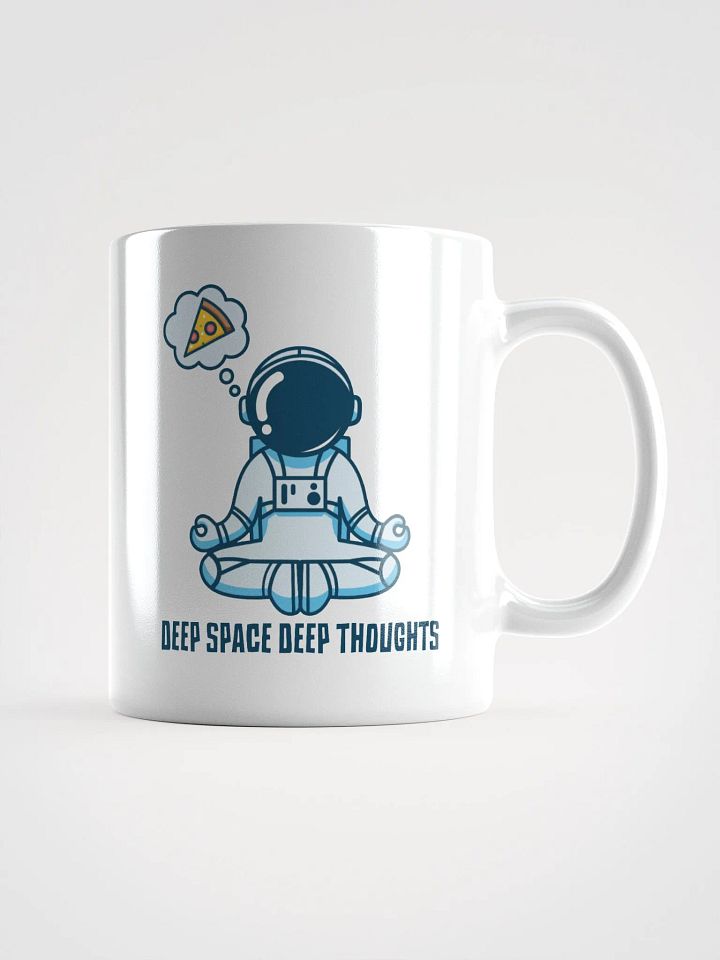 Deep Space, Deep Thoughts – Funny Meditating Astronaut Mug product image (1)