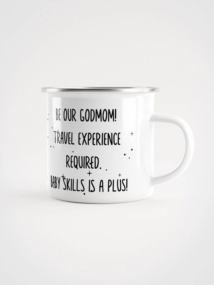 Camping Godmother-To-Be Proposal Gift - Camping gear Enamel Mug product image (3)