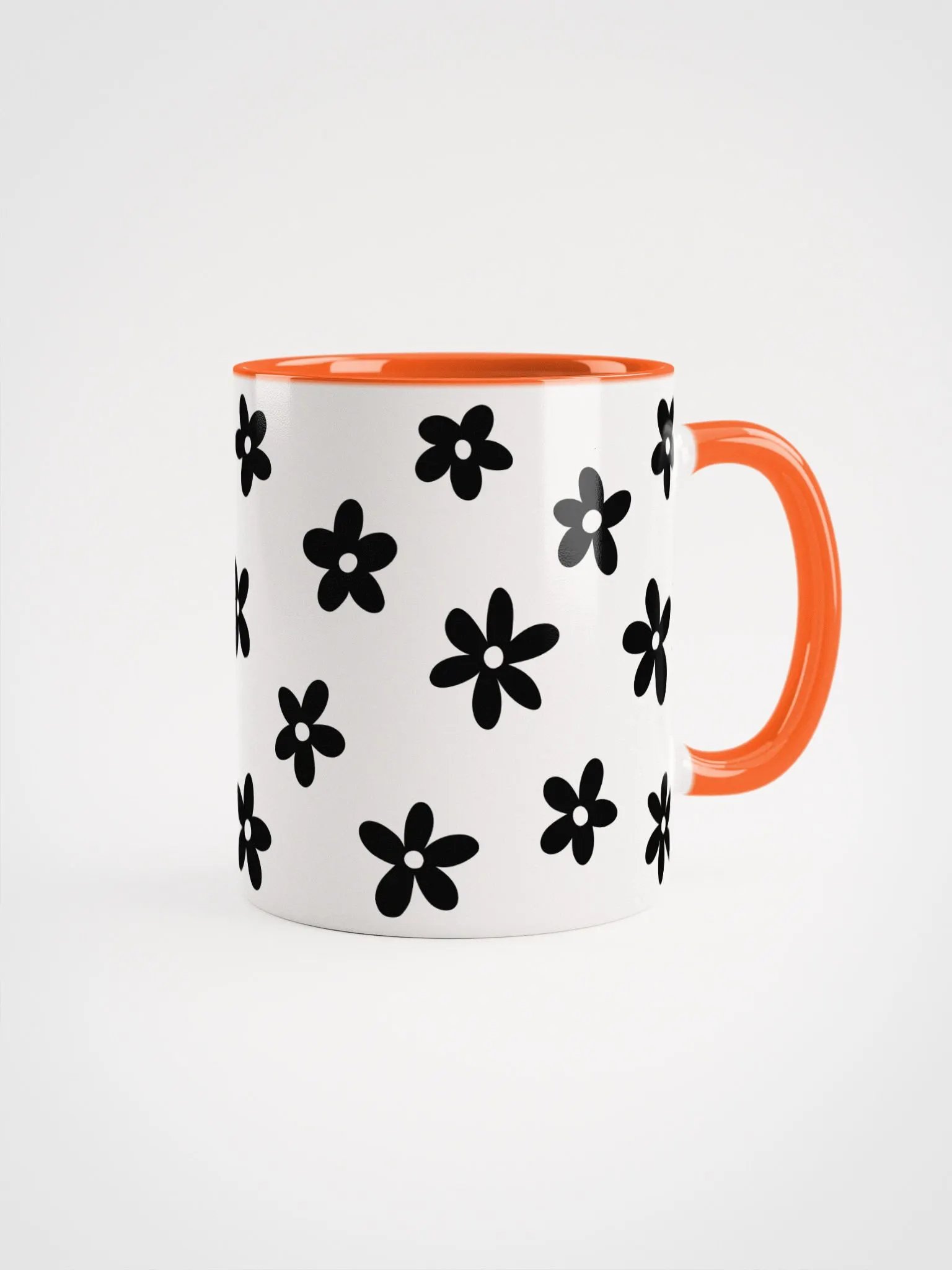 NEW - coloured black floral mug product image (2)