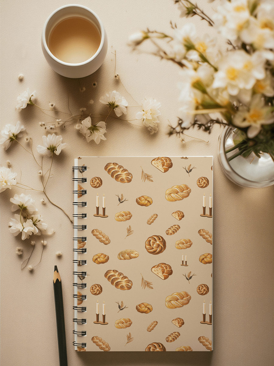 Pass the Challah Dotted Spiral Notebook product image (1)
