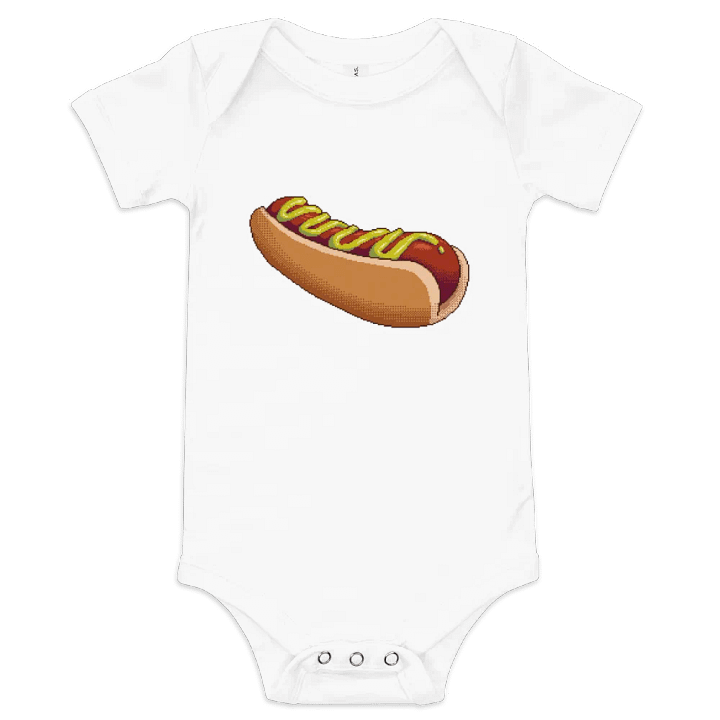 Pixel Hot Dog Baby Onesie 🌭 product image (1)