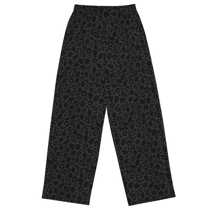 Stylish Black Leopard Print Wide-Leg Pants for Sportswear product image (2)