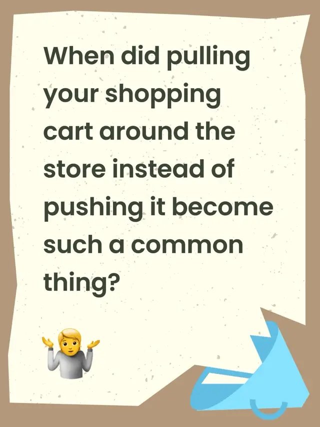 When did pulling your shopping cart around the store instead of pushing it become a thing? Did I miss the memo, or is this just chaos in motion? 😂 Chaos Army - explain yourselves. #rkbdlife #chaosarmy #cartconfessions #existloudly #baddecisionclub 