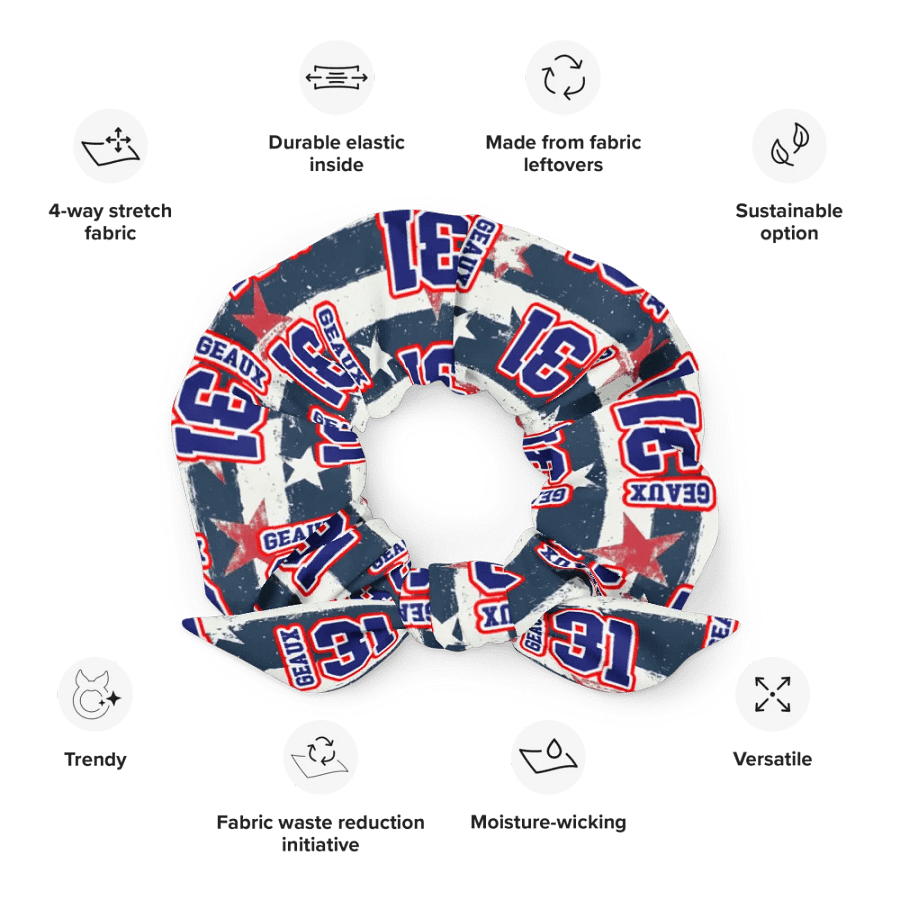 Geaux 31 Vintage Stars & Stripes Custom Hair Tie product image (12)