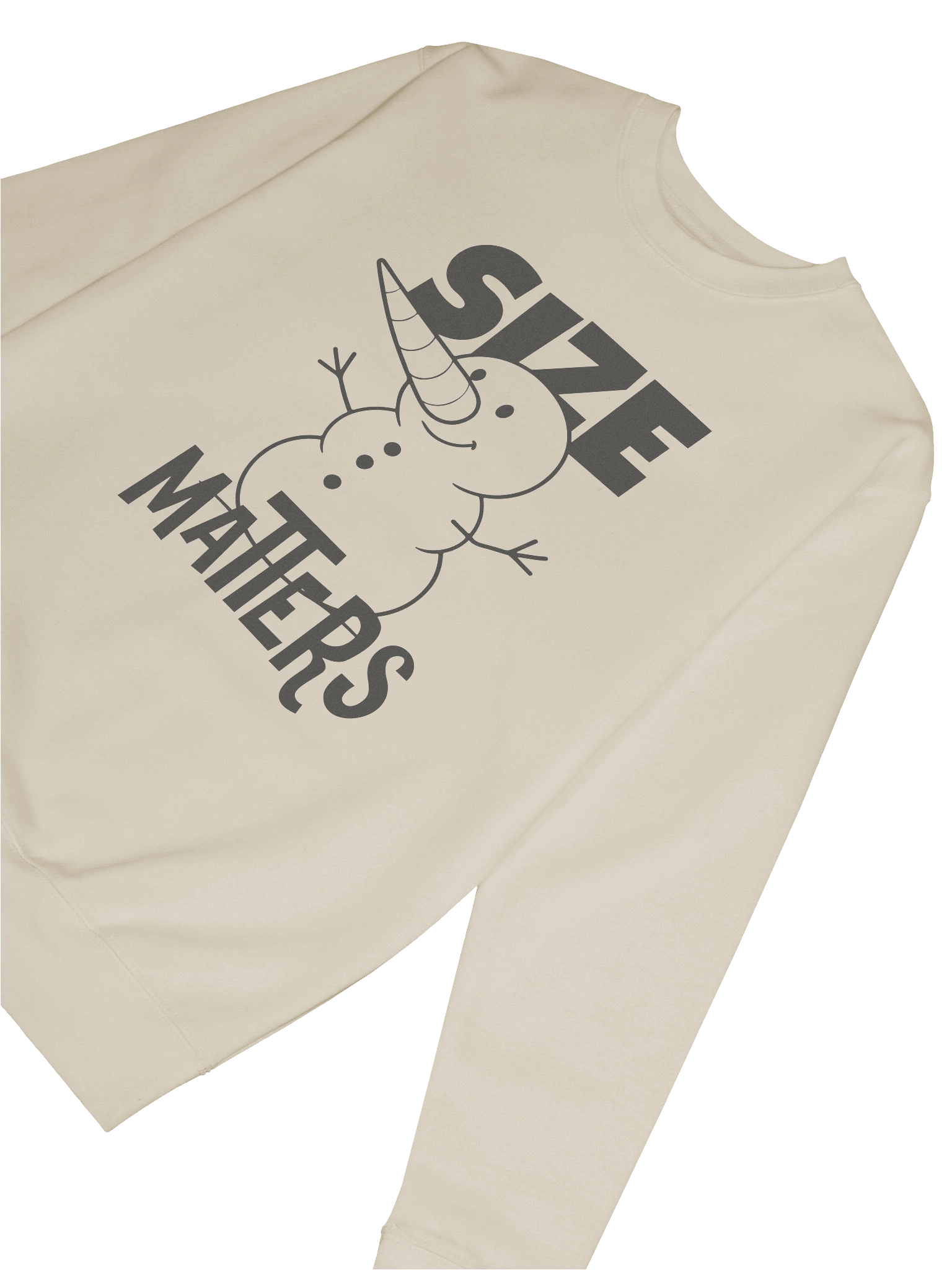 Funny Snowman "Size Matters" Pi Sweatshirt | Sarcastic Winter Crewneck product image (6)