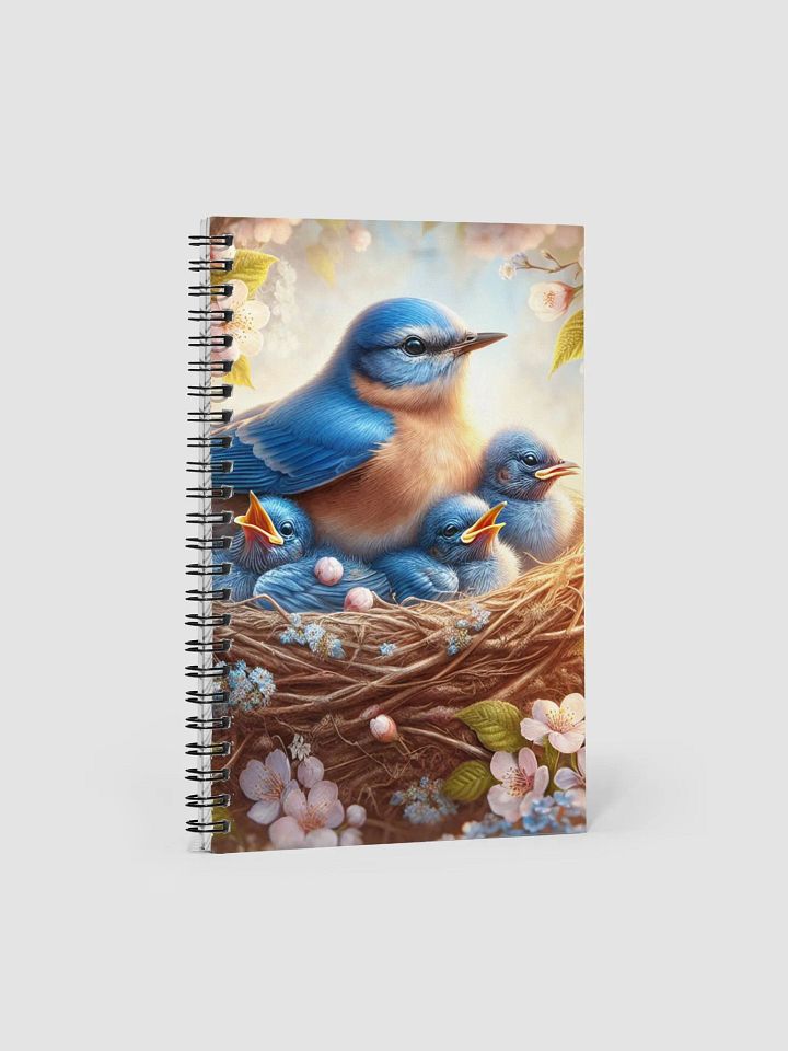 Bluebird Family Nature Themed Spiral Notebook Journal product image (1)