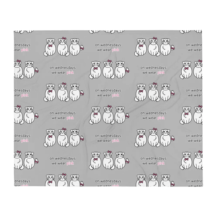 Pink Wednesdays Manul - Throw Blanket product image (2)