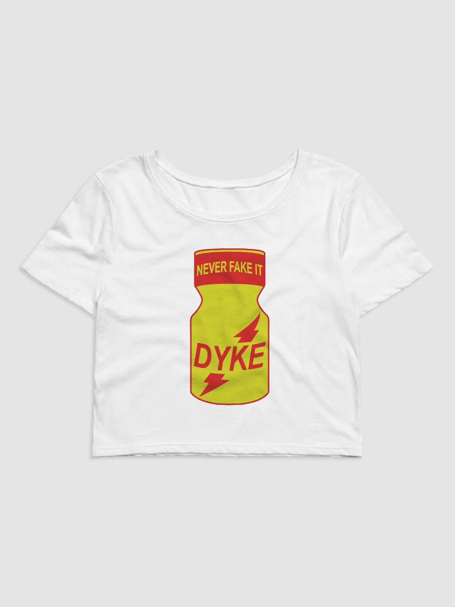 Dyke Poppers Cropped Tee 👃 White product image (1)