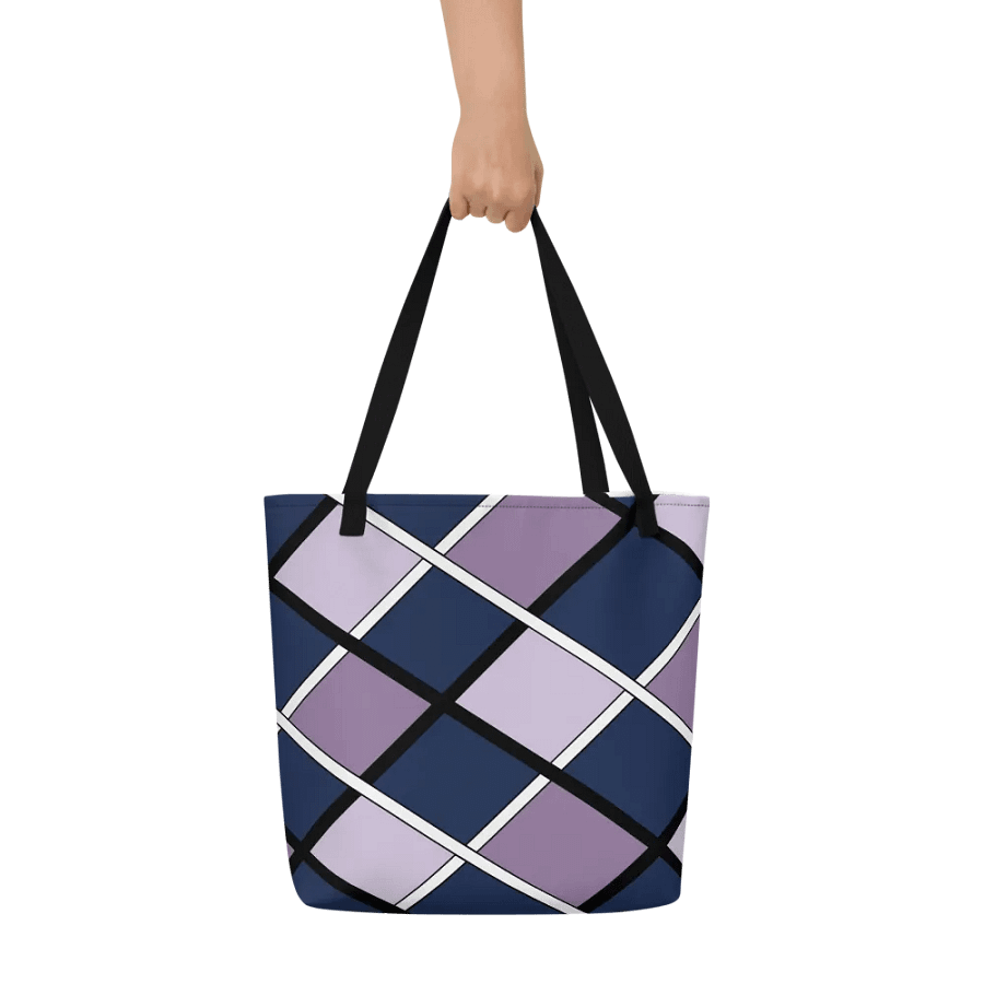 Vibrant Geometric Grid All-Over Tote Bag product image (7)