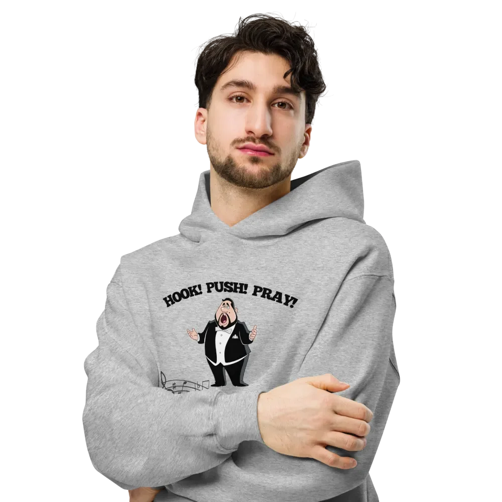 Premium Oversized Hoodie - "HOOK! PUSH! PRAY! product image (6)