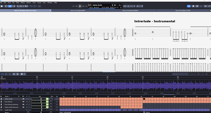 Flash of the Blade PDF TAB + Backing Track MP3 product image (3)