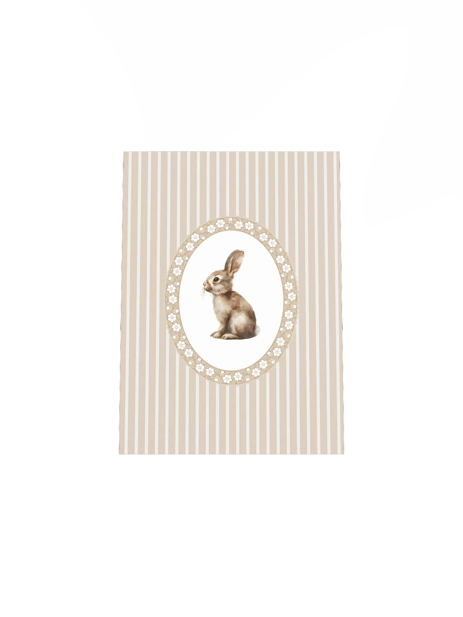 Classic Boho Bunny Floral Nursery Print product image (5)