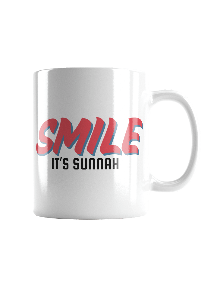 White "Smile It's Sunnah" Mug in Vivid Red product image (2)