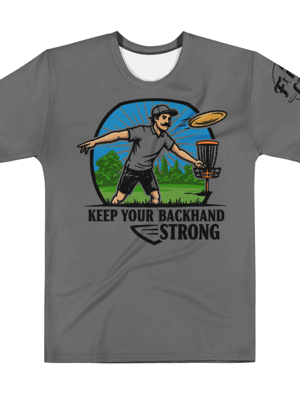 Fancy Lads Men's Grey T-Shirt "Keep Your Backhand Strong" product image (1)