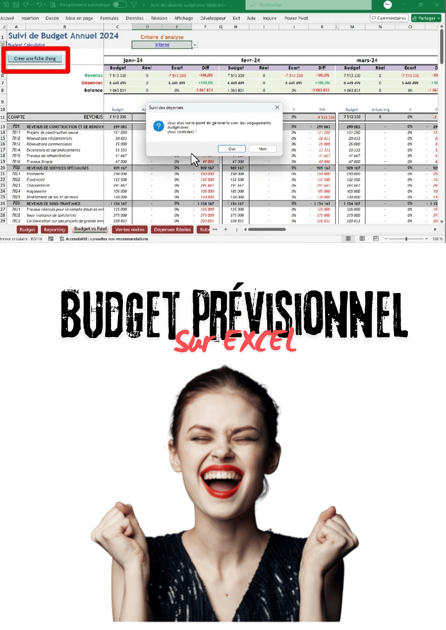 Simulateur et Suivi budgétaire sur Excel product image (1)
